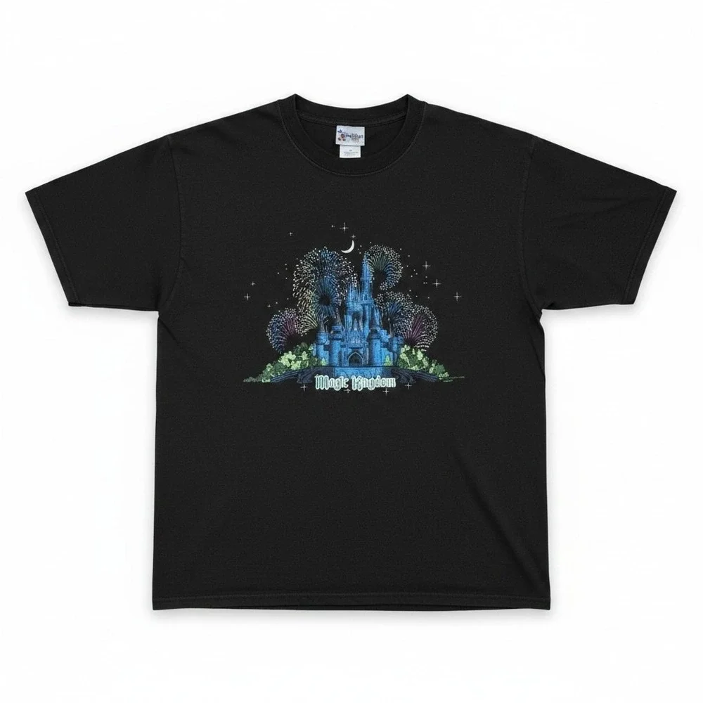 Walt‎ Disney World Magic Kingdom Fireworks Castle T-Shirt Black Mens XL